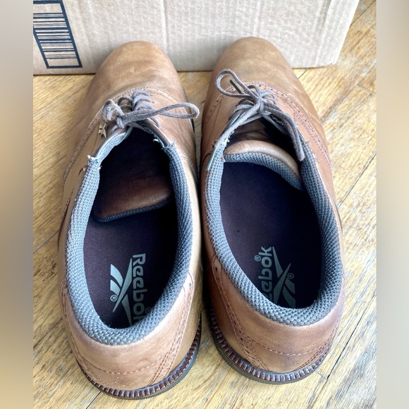 Mens Reebok Brown Leather Suede Saddle Spikeless Golf Shoes Size 12  # 14-45962 - Picture 14 of 16